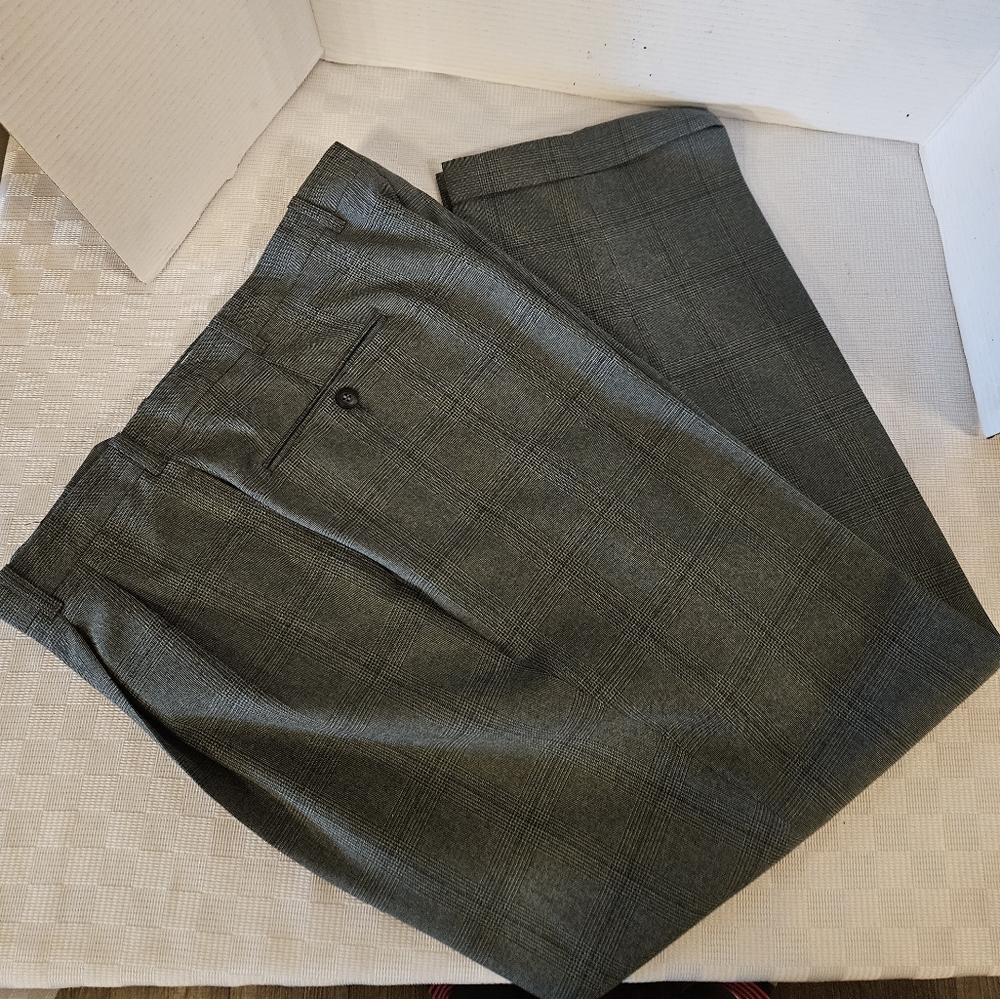 Gray Plaid Trousers